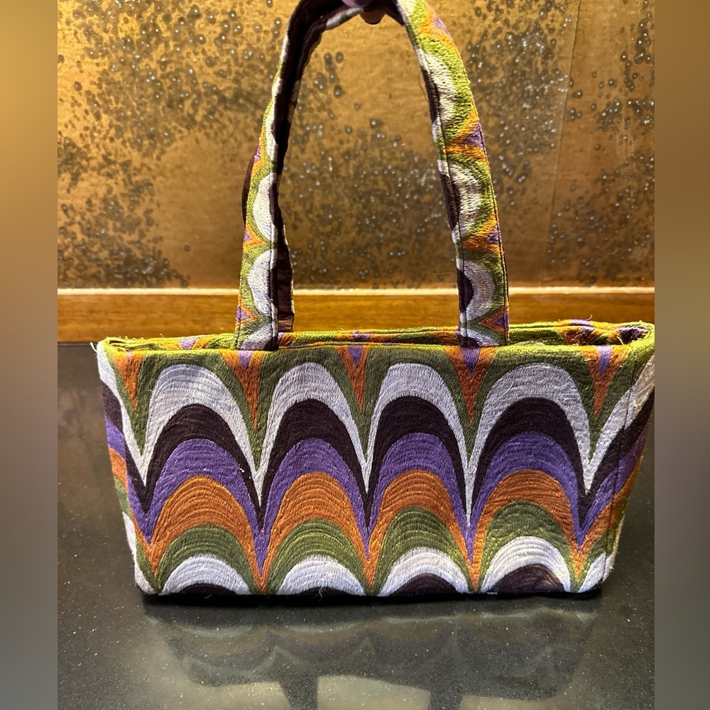 Payal Vintage Embroidered Handbag 12”x6”